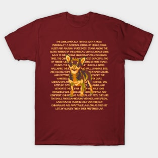 Chihuahua Painting and Information T-Shirt